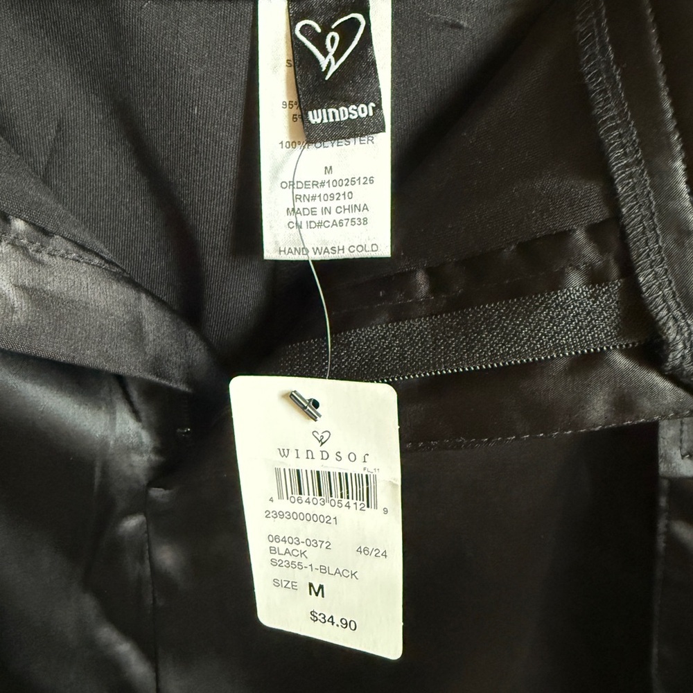 Windsor Black Satin Mini Skirt Cargo Utility Going Out Party Club Medium - Picture 5 of 9